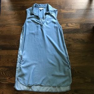 Sleeveless Denim Shirtdress